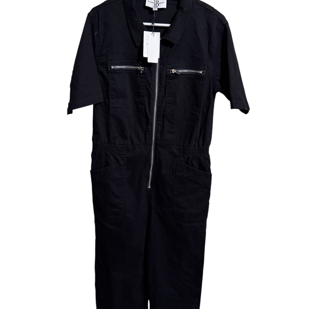 O70 Chic Black Zippered Jumpsuit